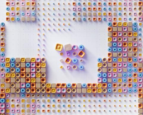 An abstract image of building blocks